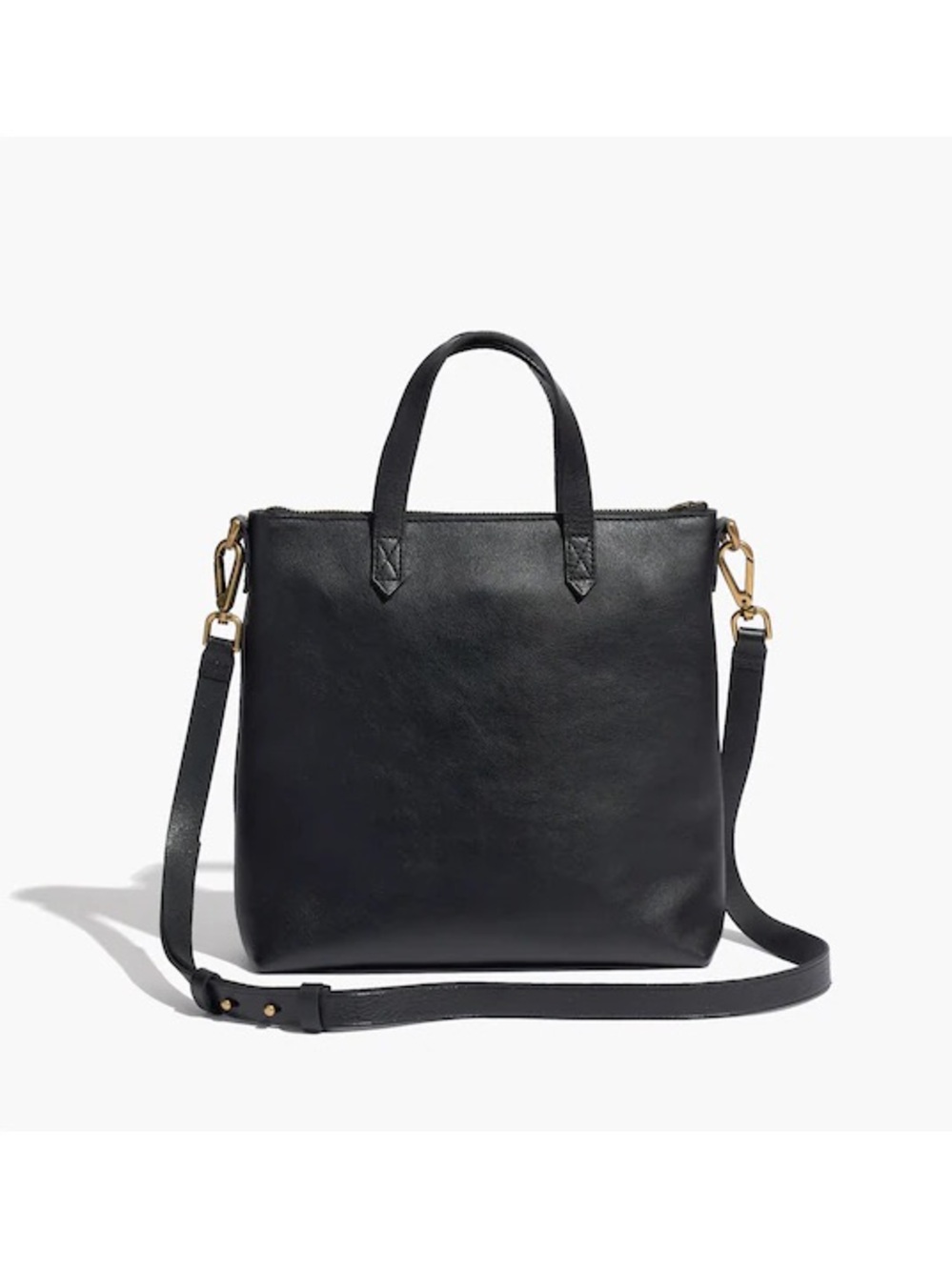 Madewell Black real Leather Crossbody Bag zipper